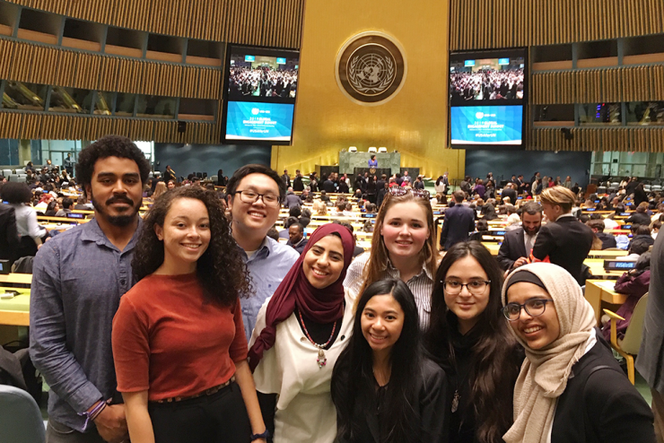 ӰƬ students at the United Nations in NYC