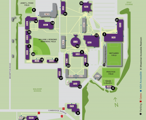 Map of All-Gender Bathrooms on ӰƬ University Campus in Garden City, NY