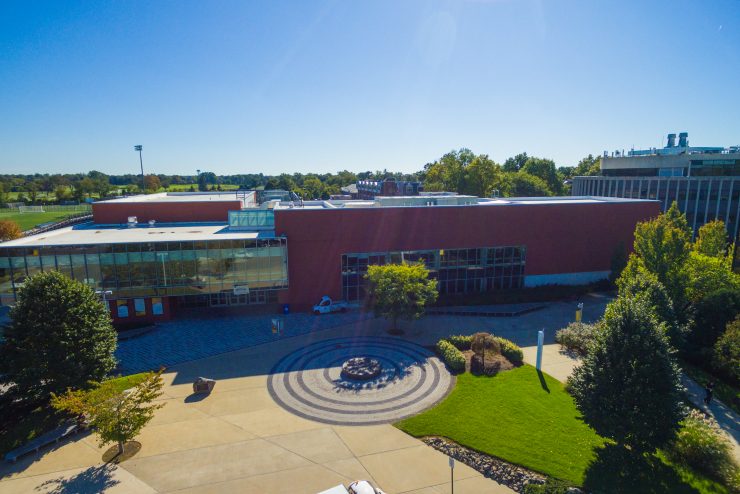 An arial view of the PAC on ӰƬ University Garden City campus
