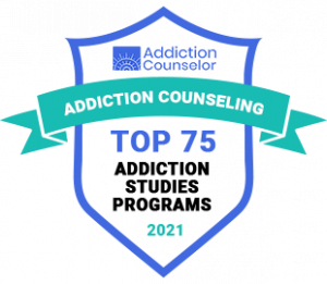 Top 75 in Addiction Counselor Badge