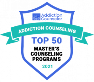 Top 50 Masters in Counseling Badge
